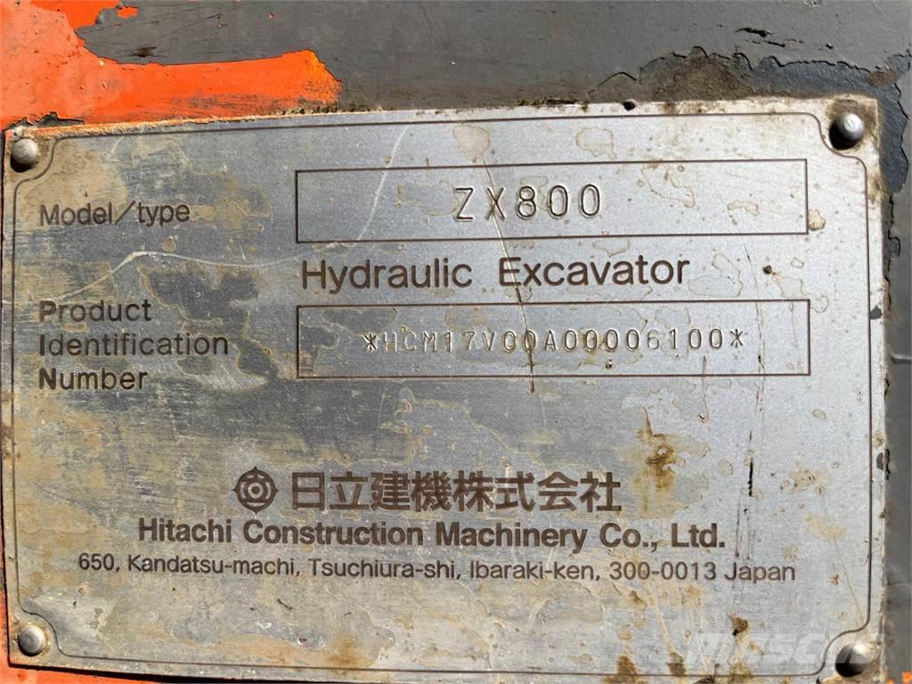 Hitachi ZX800 Excavadoras sobre orugas