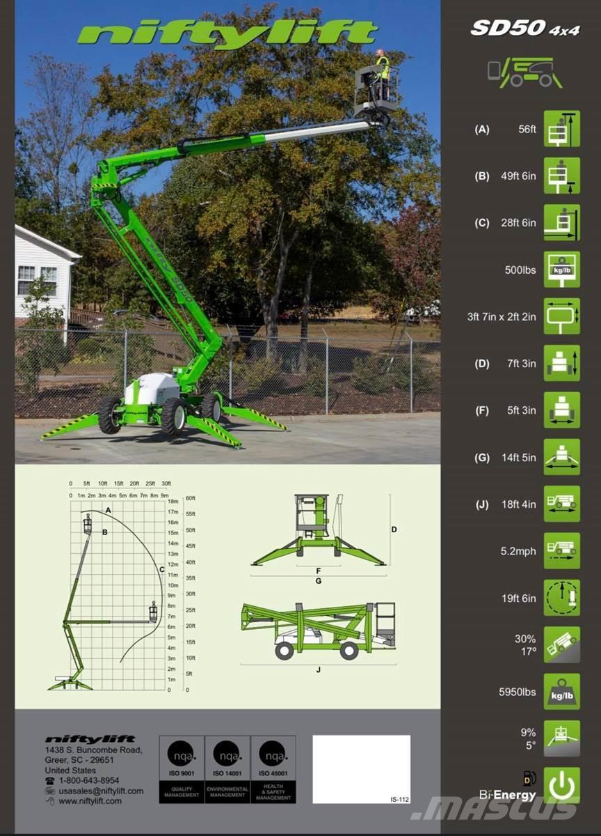 Niftylift SD50D Plataformas con jaula de elevación