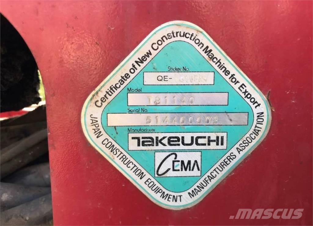 Takeuchi TB1140 Miniexcavadoras