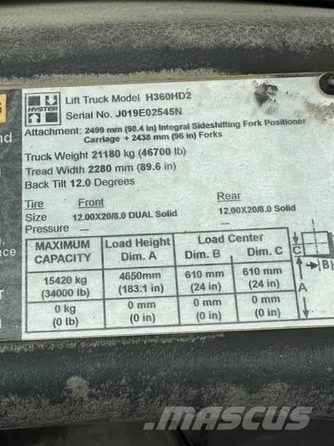 Hyster H360HD Montacargas - otros