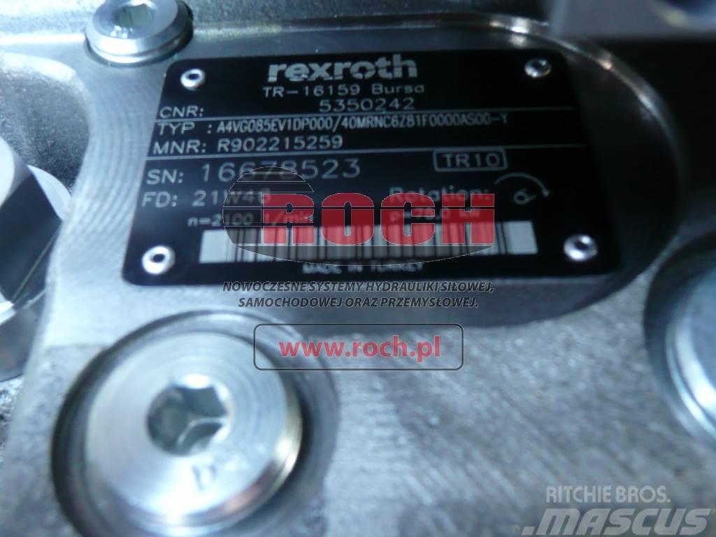 Rexroth A4VGO85EV1DP000/40MRNC6Z81F0000AS00-Y 5350242 Hidráulicos