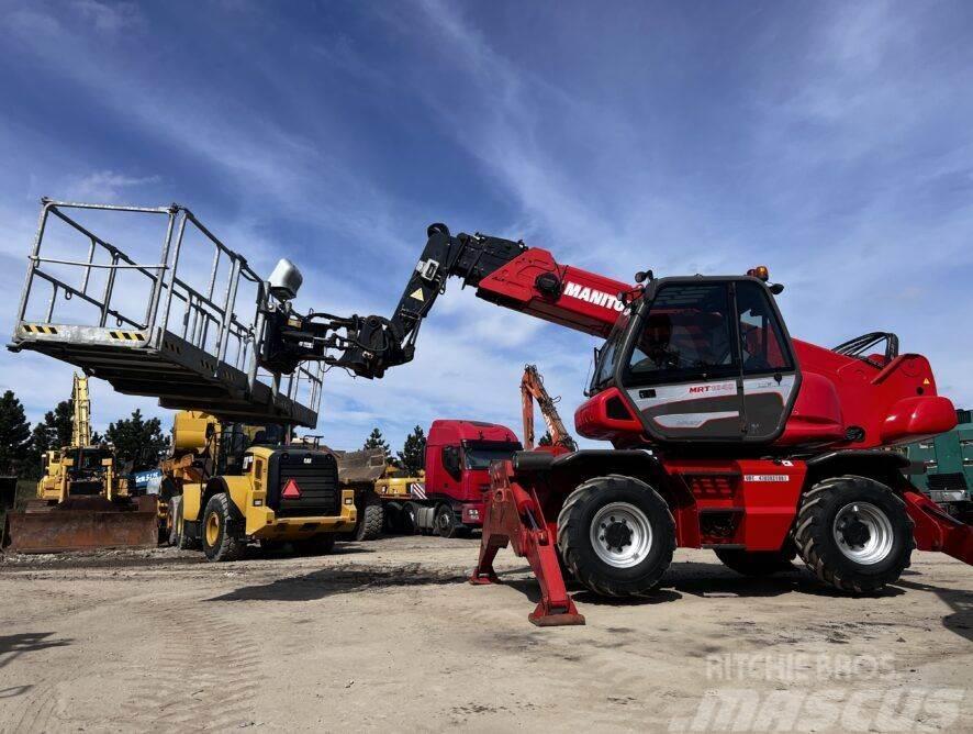 Manitou MRT1840 forks platforma + winch Carretillas telescópicas