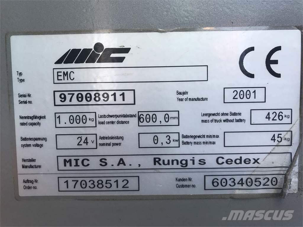 Jungheinrich EMC 10 SWIFT V-3134 Apiladores manuales