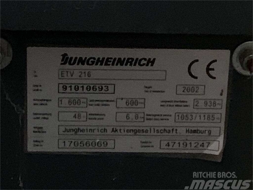 Jungheinrich ETV216 GE941DZ !!NO BATTERY!! V-3647 baterías