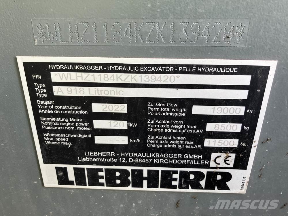 Liebherr A918 Excavadoras de ruedas