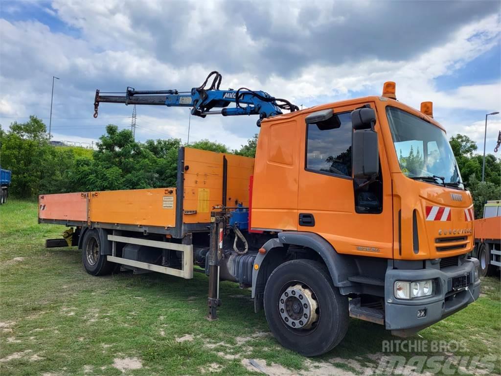 Iveco Eurocargo 180 E 24 MKG HLK 116 Crane Camiones de cama baja