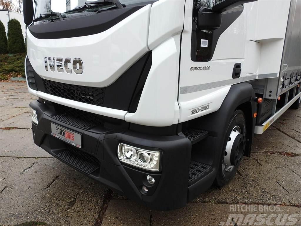 Iveco EUROCARGO 120-250 NOWY PLANDEKA WINDA 18 PALET WEB Camiones de superficie plana/cabrestantes