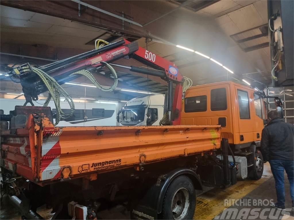 Iveco Eurocargo 100E18 Doka 3 way tipper + crane Bañeras basculantes usadas