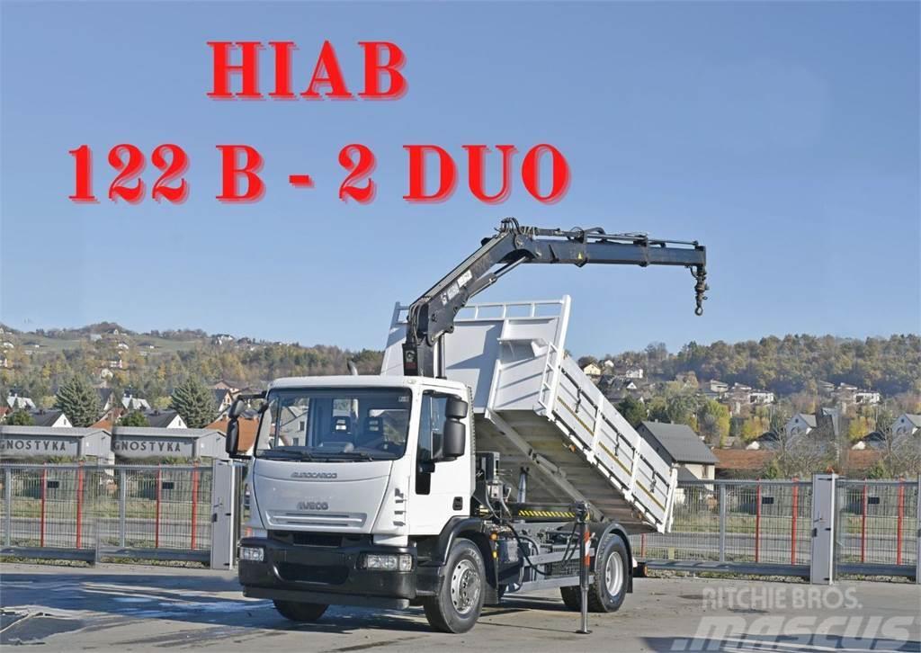 Iveco Eurocargo 180E28 *HIAB 122 B-2 DUO* TOPZUSTAND Bañeras basculantes usadas