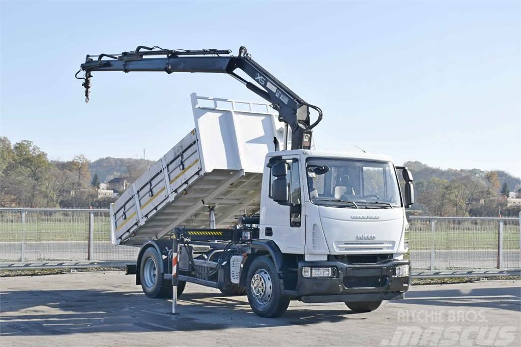 Iveco Eurocargo 180E28 *HIAB 122 B-2 DUO* TOPZUSTAND Bañeras basculantes usadas