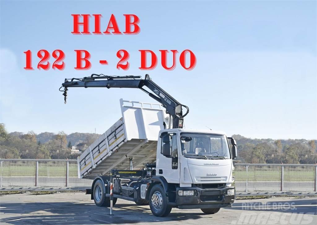 Iveco Eurocargo 180E28 *HIAB 122 B-2 DUO* TOPZUSTAND Bañeras basculantes usadas