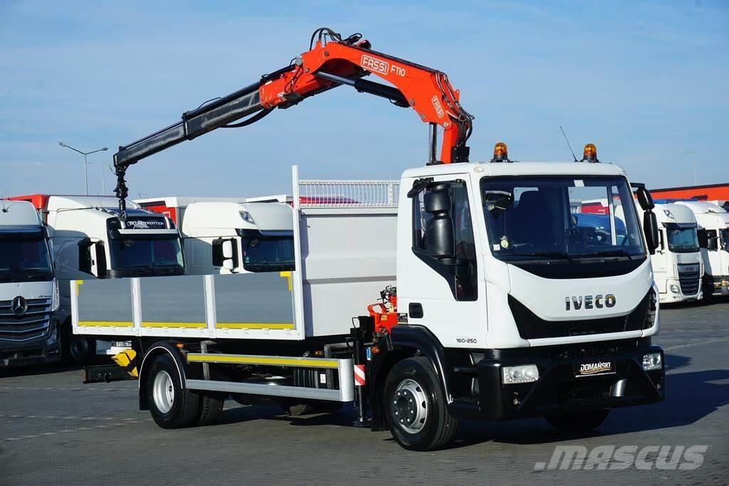 Iveco EUROCARGO / 160E25 / ACC / SKRZYNIOWY + HDS / FA Camiones de cama baja