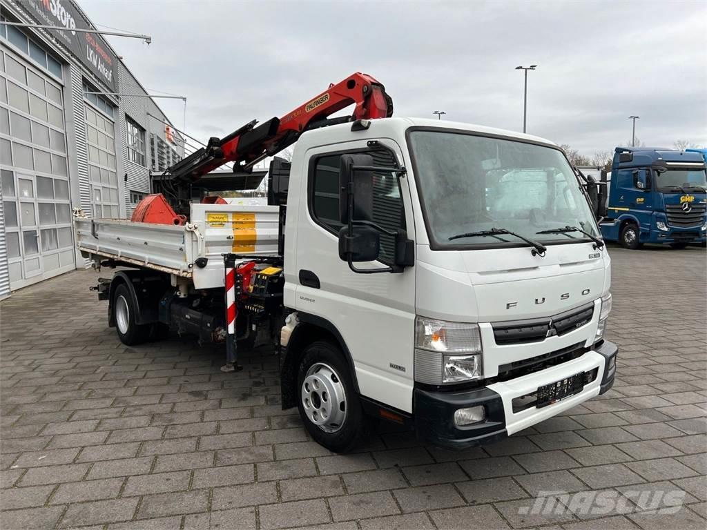 Mitsubishi Fuso 9C18 3 way tipper + Crane Palfinger PK 7001 K Bañeras basculantes usadas