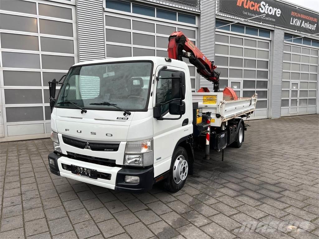 Mitsubishi Fuso 9C18 3 way tipper + Crane Palfinger PK 7001 K Bañeras basculantes usadas