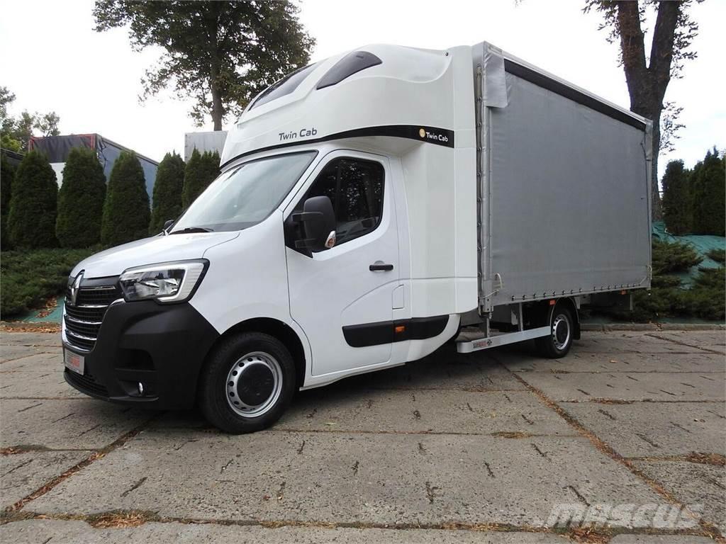 Renault MASTER PLANDEKA 10 PALET TEMPOMAT KLIMATYZACJA LED Camiones de superficie plana/cabrestantes