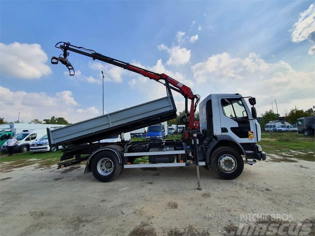 Renault Midlum 270 DCi -Tipper + HMF 635 K2 + remote Bañeras basculantes usadas