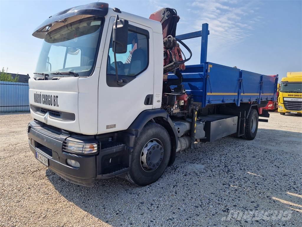 Renault Premium 270 DCi - Pritsche, Tipper + HMF Crane Bañeras basculantes usadas