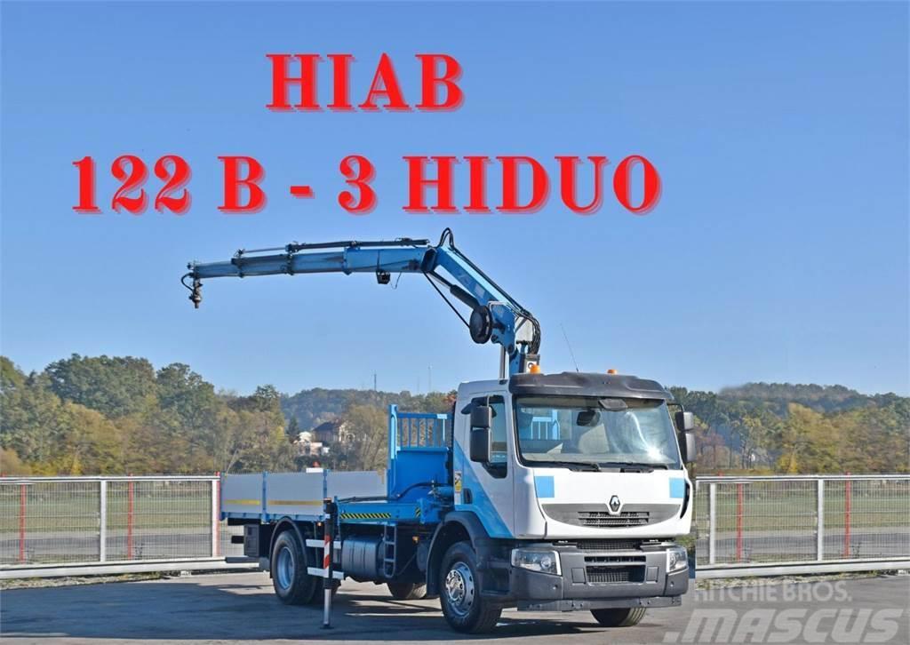 Renault Premium 260 * HIAB 122 B-3 HIDUO + FUNK * TOP Camiones de cama baja