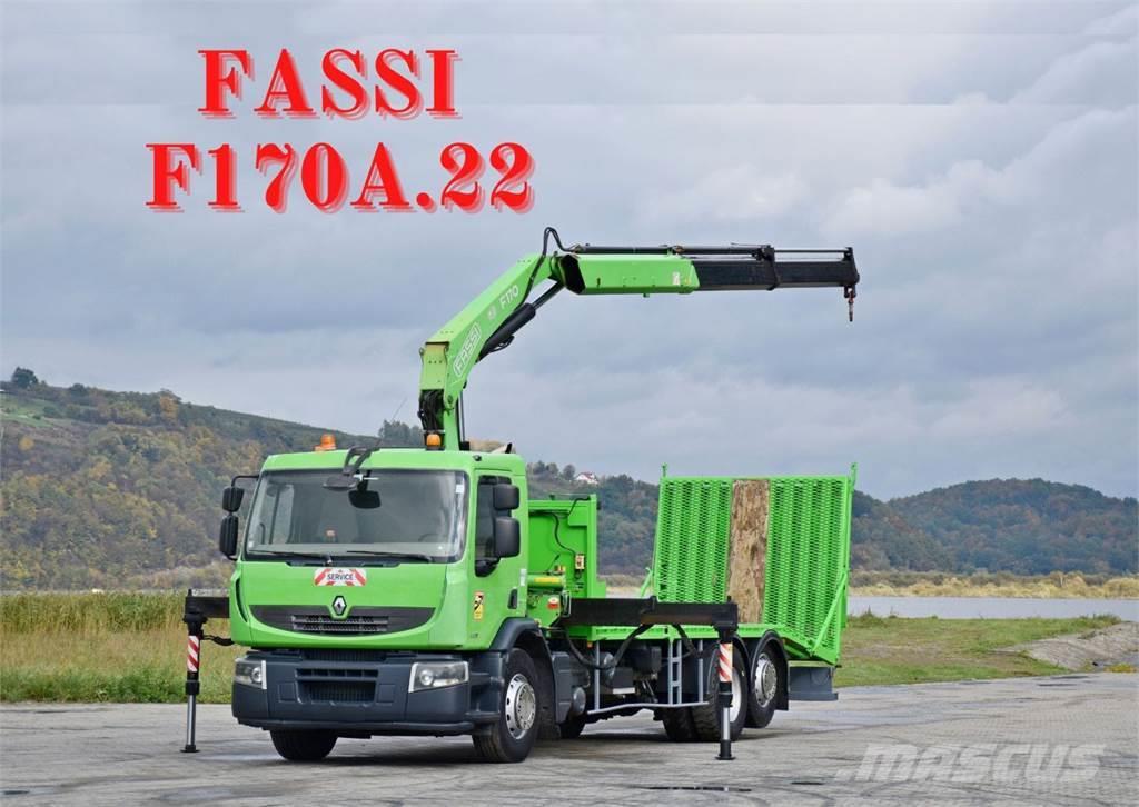 Renault PREMIUM 320 DXI * FASSI F170A.22 + FUNK Vehículos de reciclaje