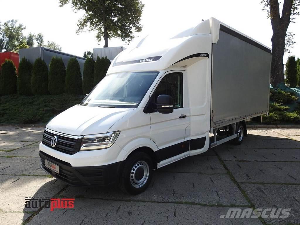 Volkswagen CRAFTER PLANDEKA 10 PALET WEBASTO TEMPOMAT KLIMATY Camiones de superficie plana/cabrestantes