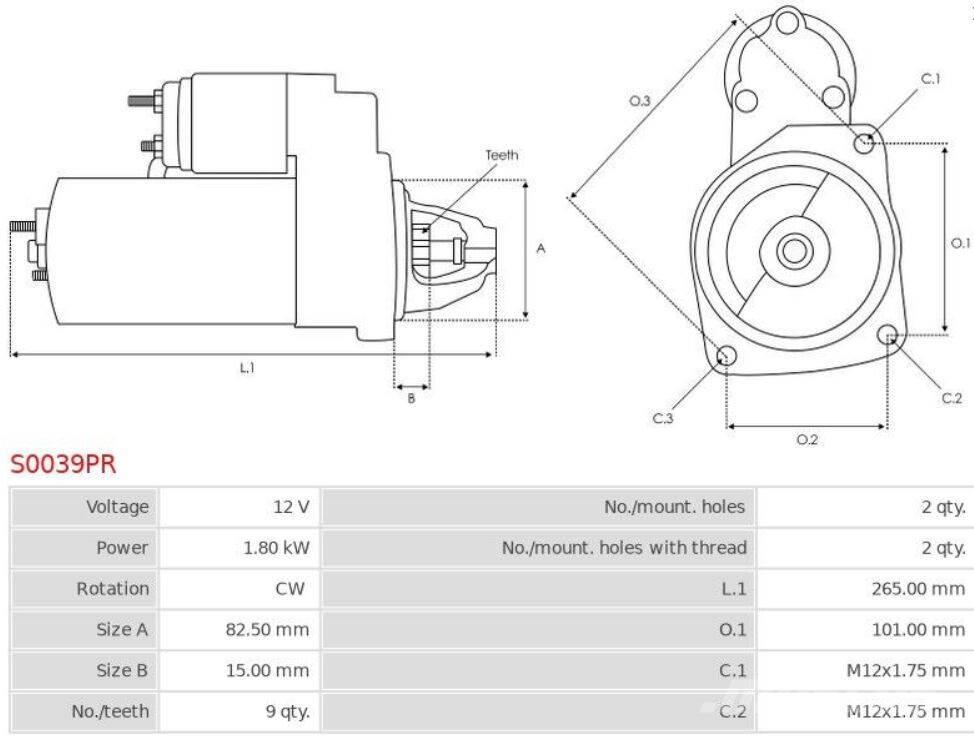 Bosch S0039PR Componentes electrónicos