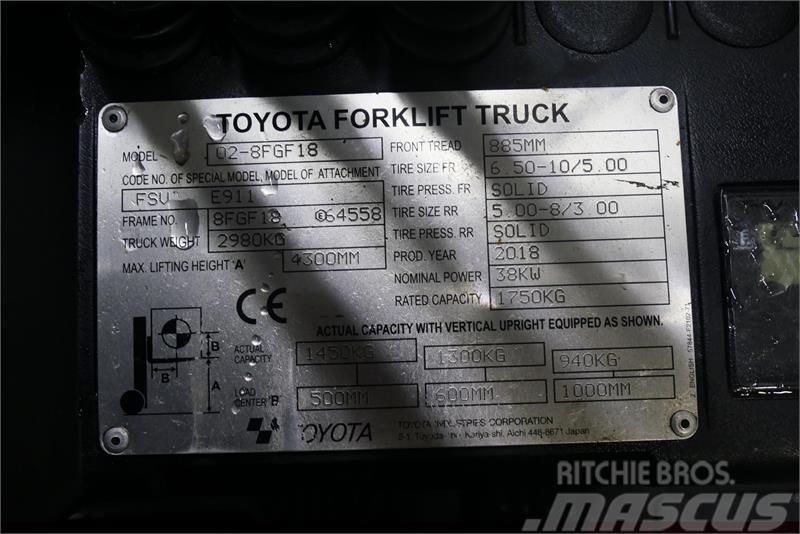 Toyota 02-8FGF18 Camiones diesel