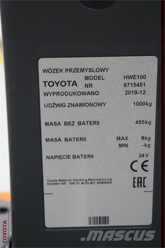 Toyota HWE100 Montacargas manual