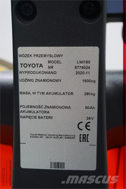 Toyota LWI160 Montacargas manual para paletas