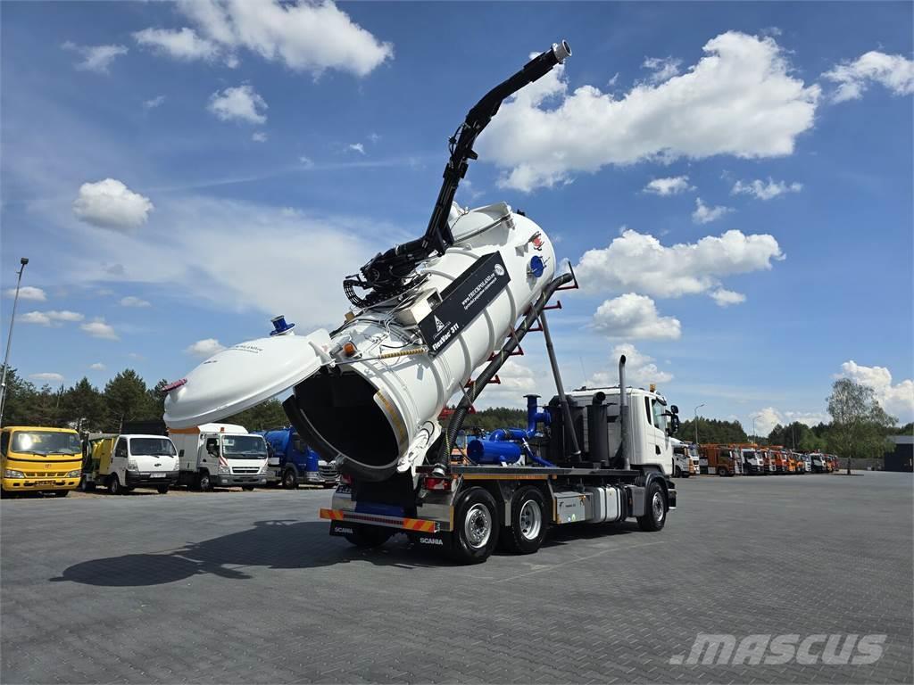 Scania Saugbagger Larsen FlexVac 311 Vacuum suction loade Camiones aspiradores/combi