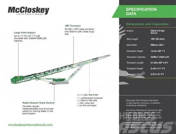 McCloskey 36x100 Cintas transportadoras