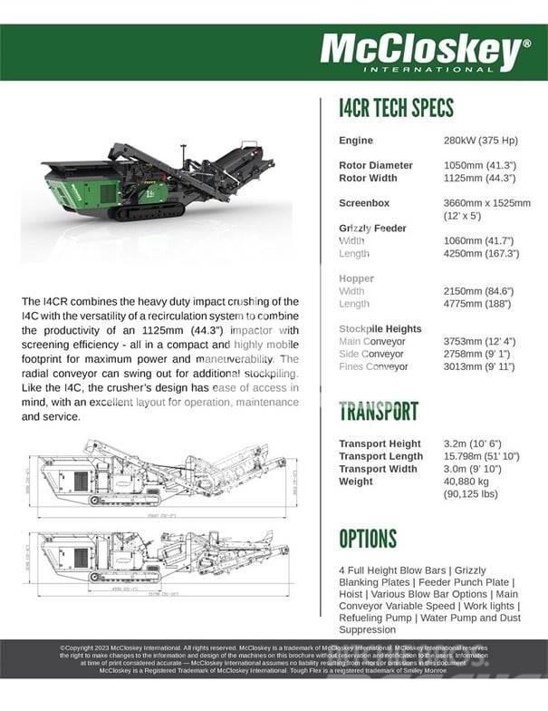 McCloskey I4CR Trituradoras