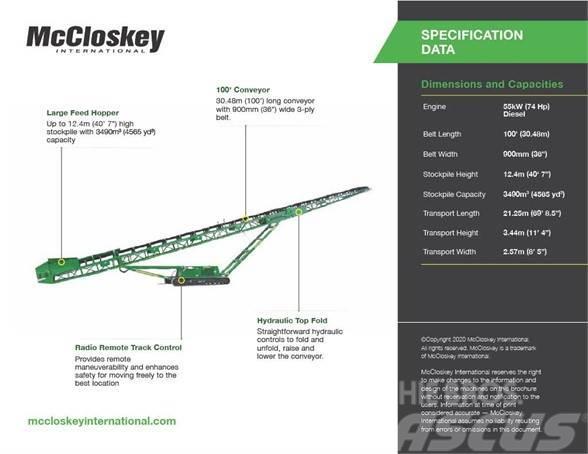 McCloskey ST100T Cintas transportadoras