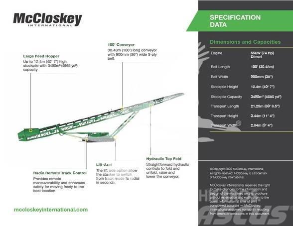 McCloskey ST100TLA Cintas transportadoras