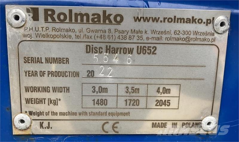 Rolmako U-652 Gradas de discos