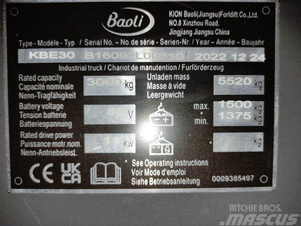 Baoli KBE30 Carretillas de horquilla eléctrica