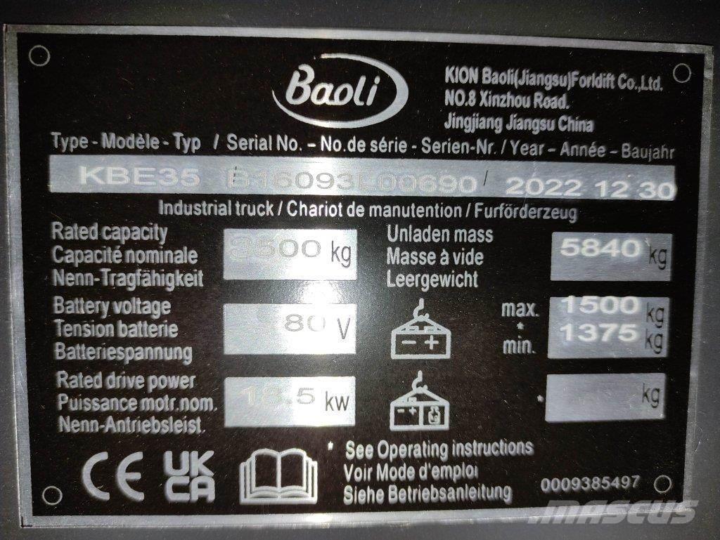 Baoli KBE35 Carretillas de horquilla eléctrica