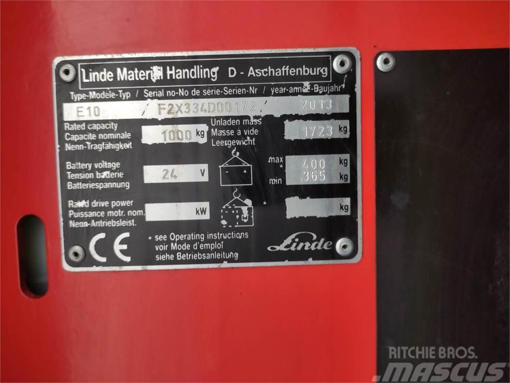 Linde E10 Carretillas de horquilla eléctrica