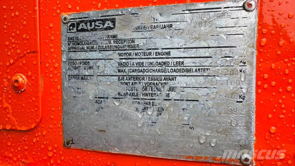 Ausa D1000 APG - 2015 YEAR - 2180 WORKING HOURS Vehículos compactos de volteo